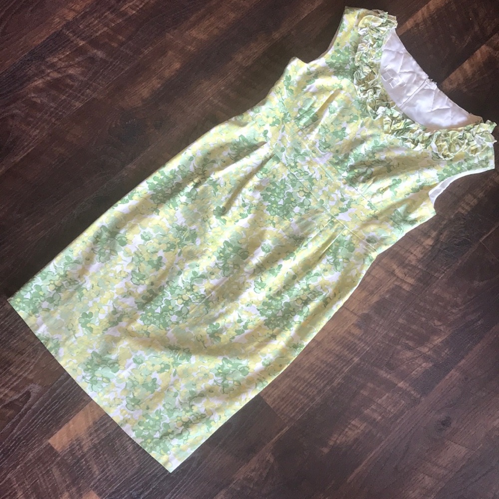 London Times Green Sheath Dress Sz 12